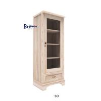 ราคา ตู้โชว์กระจก ตู้โชว์สไตล์วินเทจ W60xD43xH160cm มี3สี สินค้ามีพร้อมส่ง Brownfurniture (16455701154)