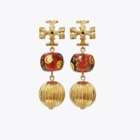 ราคา Tory Burch ต่างหู TB ต่างหูเม็ดกลมช่างฝีมือทาสีเคลือบทองสวยงามต่างหูเม็ดกลมใหม่ high quality (17269120283)