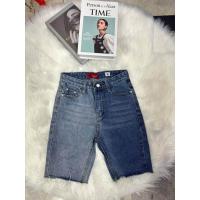 ราคา กางเกงยีนส์3ส่วน เอวสูง สีทูโทน ปลายขาตัด (20995299222)