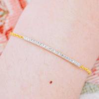 ราคา พร้อมส่ง สร้อยข้อมือเพชรแท้ ทองคำแท้18K ทอง75 0 เพชรแท้น้ำ100 เบลเยี่ยมคัต 18KPB527 (20747261160)