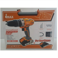 ราคา IMAX สว่านกระแทกไร้สาย24V รุ่น IMCD24 2 มาพร้อมแบต ที่ชาร์จ เครื่องมือช่าง รับประกัน (20534423961)