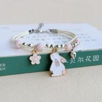 ราคา สร้อยข้อมือดอกไม้กระต่ายการ์ตูนน่ารักแฟชั่นกำไลข้อมือจี้อัญมณีหยดน้ำรูปดาวดวงจันทร์สำหรับผู้หญิงเครื่องประดับที่มีเสน่ห์ของขวัญสำหรับเพื่อน (19662321940)