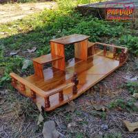 ราคา HNGM หิ้งพระไม้สักทอง หิ้งพระติดผนัง หิ้งพระแบบแขวน โมเดิร์น ขนาด 100 40 ซม สีเคลือบใส Buddhas shelf (10550104167)