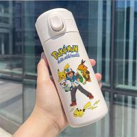 ราคา Pokémon ขวดน้ำ Pikachu แก้วถ้วยกันกระแทกกระติกน้ำร้อนการ์ตูนนักเรียนกลางแจ้ง304ถ้วยสแตนเลส (15227444798)