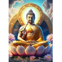 ราคา พระพุทธรูปอินเดียพระพุทธรูปทำสมาธิ Chakra โปสเตอร์ Mandala ภาพวาดผ้าใบ Wall Art Psychedelic Yoga Aesthetic Room Decor (20119915628)