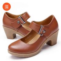 ราคา Y HE เกาหลีสไตล์โมเดิร์นเต้นรำFlamencoนิ้วเท้าทรงกลมส้นสูงหนาสั้นรองเท้าออกซ์ฟอร์ดส้นสูง 6ซม 2 4นิ้วสีน้ำตาล สีแดง สีดำ สีขาว (15706245612)