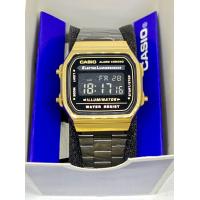 ราคา CASlO นาฬิกาข้อมือ Casio Standard ผู้ชายและผู้หญิง รุ่น A168WG 9W นาฬืกาcasio สายเหล็ก ดำทอง นาฬิกาผู้หญิงผู้ชาย RC610 (6473446675)