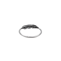 ราคา Silver thai Jewelry แหวนเงินแท้ 925 ขนนก เรียบหรู Genuine 925 sterling silver feather ring simple and elegant (20349456188)
