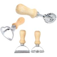 ราคา Italian Ravioli Cutter Set Pasta Press Kitchen Attachment Kit Ravioli Maker Mold Tool Ravioli Stamp Set Pastry Wheel 4Pc (8724562480)