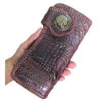 ราคา You Link กระเป๋าทรงยาว หนังจระเข้เเท้ๆ เด่น สง่า ดุดัน Jolly Good Genuinew Crocodile Cluth Wallet สีน้ำตาลแดง (545306331)