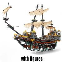 ราคา Compatible with LEGO NEW Pirate Imperial Caribbean Ship Flagship Black Pearl Silent Mary Compatible 10210 70810 4184 4195 71042 Building Block Toys (21044409640)