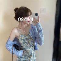 ราคา ชุดเดรสสายเดียว ชุดเดรสใส่ไปเที่ยวคาเฟ่สวยๆ ชุดเดรสใส่ถ่ายรูป ใส่ดินเนอร์ ใส่ไปเที่ยววันสบายๆ ชุดเดรสลายดอกไม้ (15894411026)