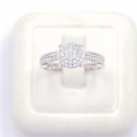 ราคา Lucky Gems แหวนกระจุก บ่าเพชรกลาง เงินแท้92 5 เพชร CZ เกรด Premium เล่นไฟดี ชุบทองคำขาว LKM706 (17909141000)