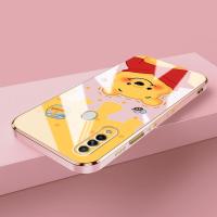 ราคา JIUMOO เคสสำหรับ OPPO A31 2020 A8เคสโทรศัพท์ลายการ์ตูนหมีพูห์หรูหราชุบกันกระแทกฝาครอบด้านหลังทั้งหมดเคสกล้องขอบด้านข้างเป็นซิลิโคนนิ่มเคสป้องกัน (12071465107)