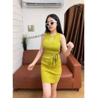 ราคา Korean มินิเดรสทรงเข้ารูป งานไหมพรมผ้าร่อง แต่งเชือกผูกเอว ผ้านุ่มๆ (17762155602)