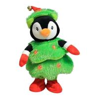 ราคา LED Talking Penguin Singing Dancing Talking Record Light up Christmas Tree Penguin Stuffed Animal Soft Plush Penguin Stuffed Animals Funny Interactive Toy Animated Dolls Christmas Birthday Gift gifts 