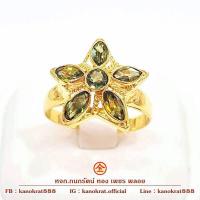 ราคา แหวนพลอยมรกตจันท์ พลอยแท้จากจันทบุรี ตัวเรือนทองคำแท้ 90 มีใบรับประกันจากทางร้าน เครื่องประดับจากจันทบุรี (15347441670)