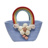 ราคา กระเป๋าสุภาพสตรี Sunflower Cotton Rope กระเป๋าสานฟาง Cloudy น่ารักร้อยกระเป๋าถือสายรุ้งพร้อมกระเช้าของขวัญมือ (20171354259)