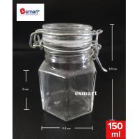 ราคา ขวดโหลแก้ว ราคาพิเศษ ขวดโหลหกเหลี่ยม150ML ขวดโหลแก้วฝากิ๊บล็อค โหลแก้วสูญญากาศ (9533456316)