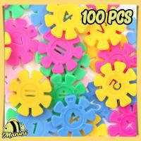 ราคา MANINI 100 ชิ้น บล๊อกตัวต่อ รูปเกล็ดหิมะ ของเล่นตัวต่อเกล็ดหิมะหลากสี (9364049830)