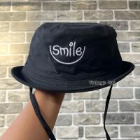 ราคา หมวกบักเก็ต smile หมวกแฟนชั่นเกาหลี มีสายคาดคางพร้อมส่ง (14575411713)