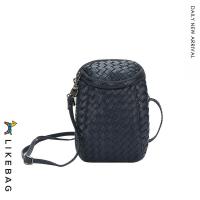 ราคา LIKEBAG กระเป๋าโทรศัพท์แฟชั่นกระเป๋าสะพายข้างแบบทอหนัง PU กระเป๋าสะพายข้าง Messenger ความจุขนาดใหญ่ (11289277087)