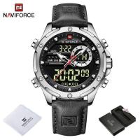 ราคา NAVIFORCE นาฬิกาแฟชั่นสำหรับผู้ชายสายหนัง LED ดิจิตอลนาฬิกาผู้ชายกีฬาของแท้กันน้ำนาฬิกาข้อมือ Relogio Masculino (20360160632)