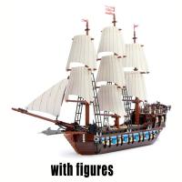 ราคา Compatible with LEGO NEW Pirate Imperial Caribbean Ship Flagship Black Pearl Silent Mary Compatible 10210 70810 4184 4195 71042 Building Block Toys (21044409643)