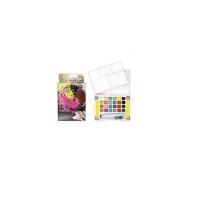 ราคา SAKURA สีน้ำตลับ 24 สี พู่กัน CAC KOI (16472408038)