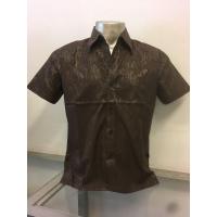 ราคา เสื้อเชิ้ตแขนสั้นลายงูน้ำตาลเข้ม (7470074908)