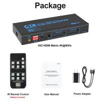 ราคา อัพเกรด4K 1080P 60Hz สวิทช์เมทริกซ์ HDMI 4X2พร้อมผลลัพธ์ HDMI เสียงสเตอริโอขนาด3 5มม สวิทช์เมทริกซ์ HDMI สวิทซ์แยก4 In 2 Out รองรับ Arc HDCP 2 2 DVD เครื่องเล่นบลูเรย์ Blu PS4 PS5 (20765432792)