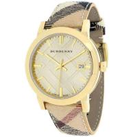 ราคา Burberry หน้าปัดแชมเปญสำหรับผู้หญิงขนาด38มม นาฬิกาข้อมือสายหนังเช็คพร้อม BU9026รับประกัน2ปี (17478632815)