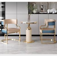 ราคา GoodLuck เก้าอี้ร้านกาแฟ โมเดิร์น นั่งทำทำงาน เก้าอี้อาหาร ขาทอง ch154 (20126237858)