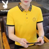 ราคา Playboy Mens Short Sleeve T T shirt 2022 Summer New polo High End Ice Silk Top Clothes Menswear T shirt (14661853369)