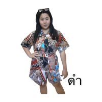 ราคา เสื้อผ้าไซส์ใหญ่ เสื้อผ้าคนอ้วน ชุดเซต เสื้อกางเกง อวบ อ้วน ผ้าไหมอิตาลี (12206884208)