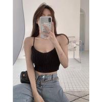 ราคา Dahong พร้อมส่ง มาใหม่ เสื้อสายเดี่ยว เสื้อครอปลาย ไขว้หน้า ผ้ายืดเยอะ นิ่ม 28063 (15159305239)