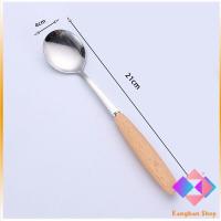 ราคา KANGBAN ชุด มีด ช้อน ส้อม ช้อนกาแฟ ช้อนยาว ตะเกียบ วัสดุสแตนเลสและไม้ ช้อนส้อมด้ามไม้ Stainless steel cutlery (14808876166)