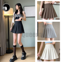 ราคา Queena กระโปรงพลีทสไตล์เกาหลี กระโปรงเทนนิส สีพื้น พร้อมส่ง กระโปรงทำงาน ผญ กระโปรงทรงเอ 6สี XS 3XL (14602122257)