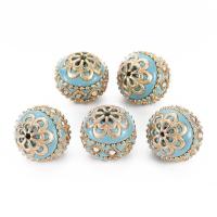 ราคา 5 pc Handmade Indonesia Beads with Metal Findings Round Mixed Color 19 5x19mm Hole 1mm (13837836522)