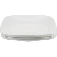 ราคา Corelle Square Pure White 9 Inch Plate Set 6 Piece (10901796796)