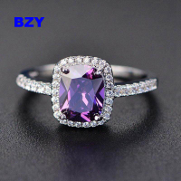 ราคา Bzy S925 เงินสเตอร์ลิงธรรมชาติไพลินอัญมณีแหวนแหวนหมั้นงานแต่งงาน (925986613)