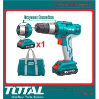 ราคา TOTAL TIDLI 1222 ชุดสว่านไขควงกระแทกไร้สาย สว่านไขควงกระแทกแบตเตอรี่ 12V ชุดพร้อมแบต 1 ก้อน รุ่น SET1 TIDLI1222 ชุดพร้อมแบต 2 ก้อน รุ่น SET2 TIDLI1222 (16359155877)
