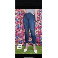 ราคา กางเกงยีนส์ขายาวเอวสูง ขาดข้าง 34 42 กางเกงขายาวผ้ายืด เนื้อผ้าซาร่า ผ้านิ่มผ้ายืดตามตัว เหมาะสำหรับสาวอวบ (12719519453)