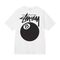 ราคา Stussy 8ลูกเสื้อยืดคลาสสิกสีดำ8ลูกเสื้อยืดแขนสั้นพิมพ์ลายผ้าฝ้ายคอกลมชายและหญิง Ins Stussy ไฟ (18989413629)
