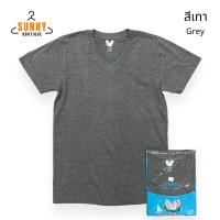 ราคา SunnyBoutique เสื้อยืด สีพื้น คอวี แขนสั้น ตราห่านขาว ยืดได้เยอะ เนื้อผ้านุ่ม ใส่สบาย Cotton 100 (20153558028)