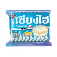ราคา พร้อมจัดส่ง SANGHAI เซียงไฮ เวเฟอร์เคลือบครีมรสนม 6 กรัม x 10 แท่ง สินค้าใหม่ สด พร้อมจัดส่ง มีเก็บเงินปลายทาง (14262002417)