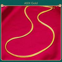 ราคา ASIX GOLD สร้อยคอทองคํา 24K สร้อยคอผู้หญิงสร้อยคอผู้ชาย สีไม่เปลี่ยนเป็นสีดํา ไม่ลอกออก (16705818788)