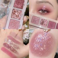 ราคา 5 Colors Eye Shadow Pink Purple Eye Shadow Palette INS Super Fire Pearly Matte Glitter Eye Shadow Summer Mini Earth Color Eye Shadow 5 Color Eye Shadow Palette 5 Colors (12950726075)