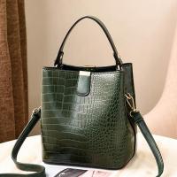 ราคา Vintage Bucket Bag Ladies Crocodile Pattern Handbag Large Capacity Shoulder Messenger Bag Pu Wallet Tote Bag (18691177402)