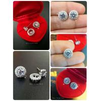 ราคา ต่างหูคาเทีย 0190 ต่างหูเพชรคาเทีย รุ่นถอดได้ค่ะ ต่างหูทองคำขาว เคลือบทองคำขาว ต่างหูงานเกาหลี ต่างหูเพชรcz (6624994555)